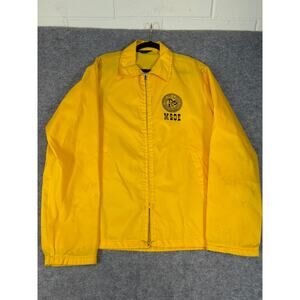 VINTAGE 50s Champion Jacket Mens XL Yellow MSOE Full Zip Running Man Training